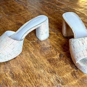 Veronica Beard Cork Textured Heels